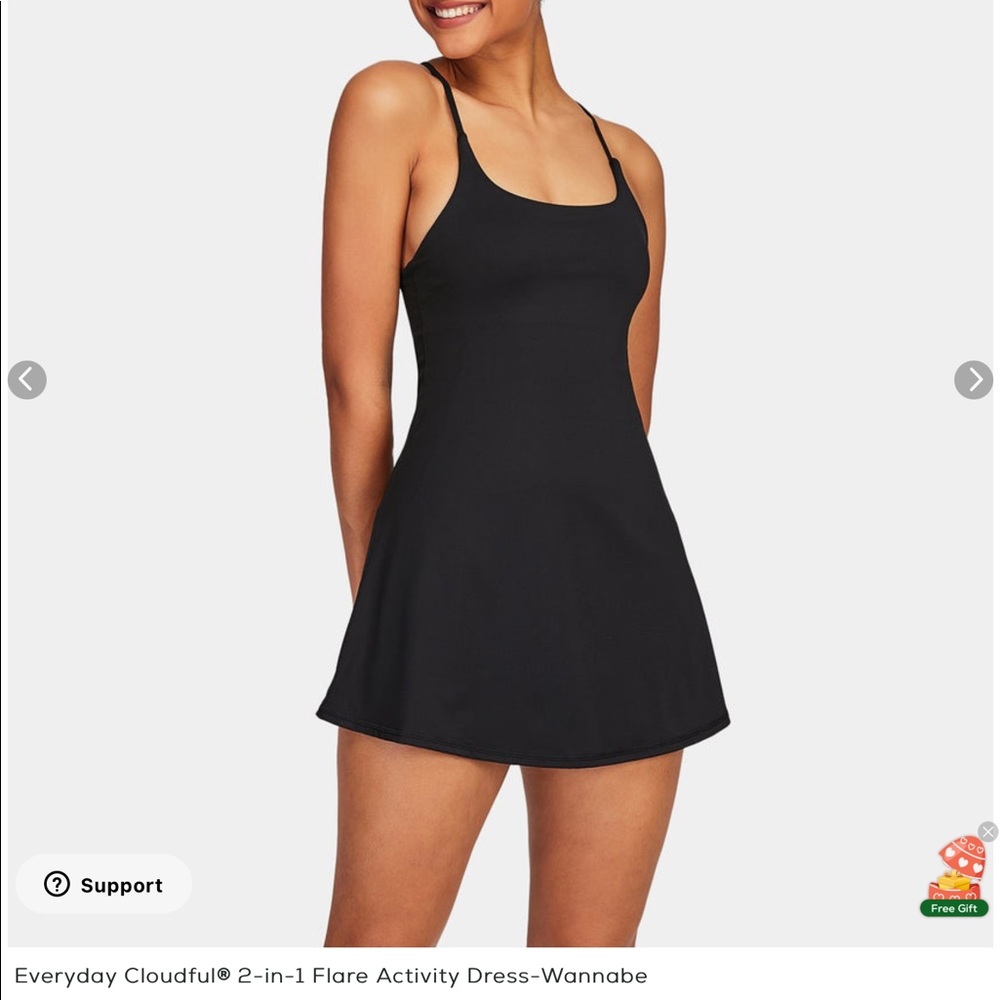 Halara everyday cloudful flare dress black